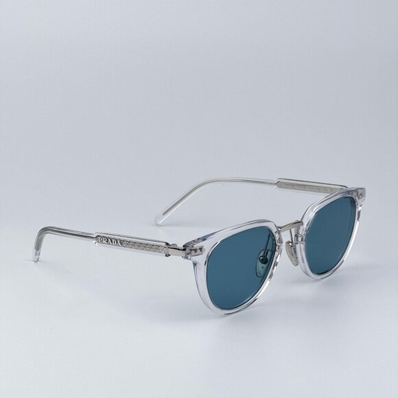 Prada PR17YS 2AZ04D Men BRAND NEW Sunglasses Crystal Green Polarized Oval - Picture 5 of 12